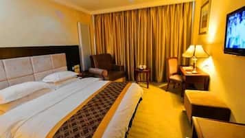 Minibar, in-room safe, alarm clocks