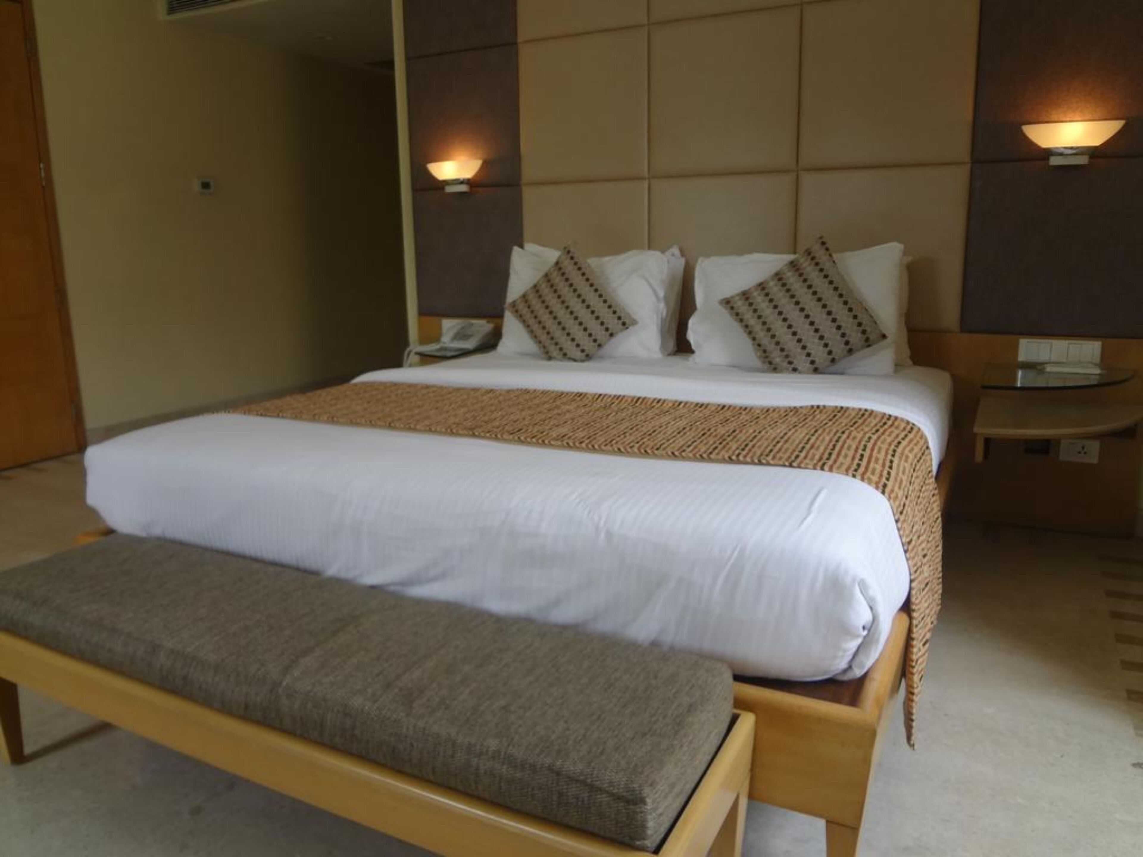 superior double or twin room | in-room safe, desk, laptop workspace, blackout curtains