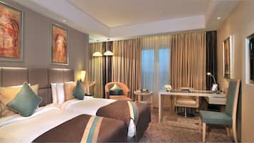 Premium bedding, minibar, in-room safe, desk