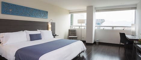 Premium bedding, minibar, in-room safe, desk