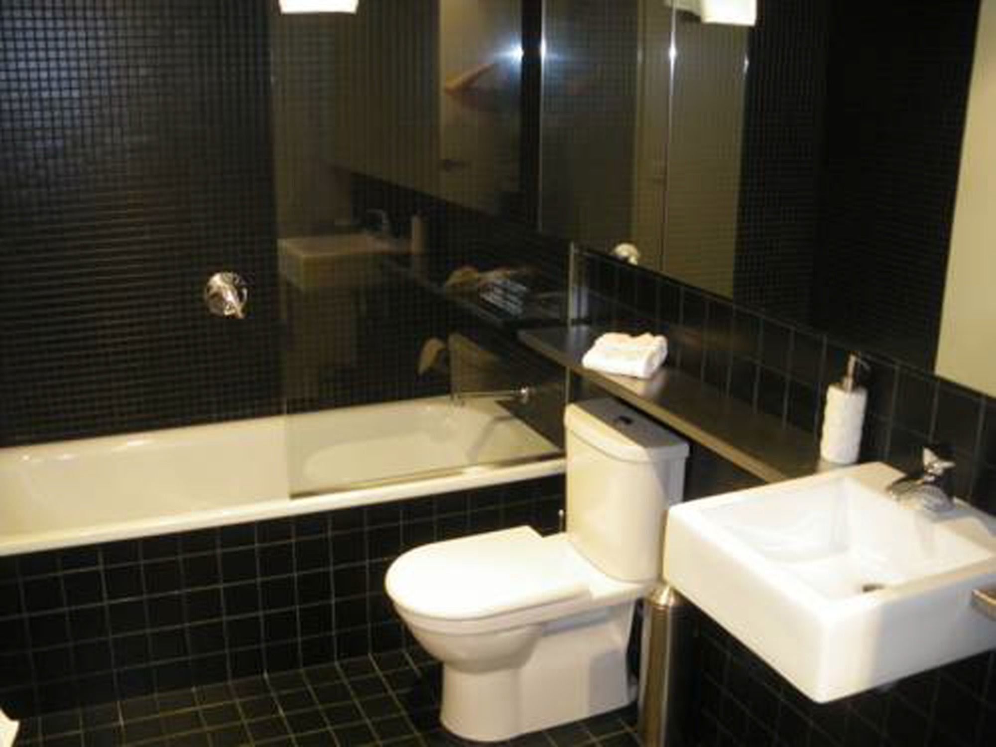 free toiletries, hair dryer, towels