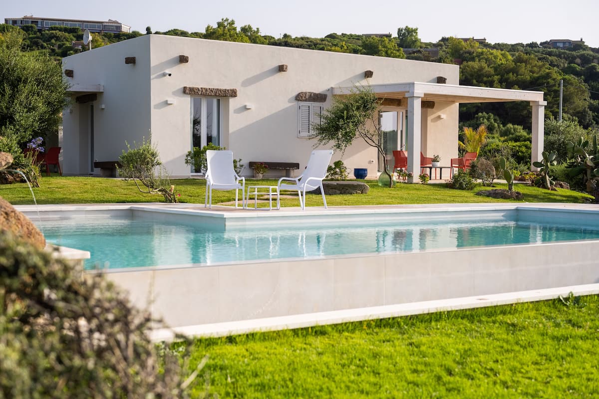 Superior villa, uitzicht op zee | Terras