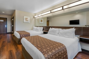Standard Room, 2 Queen Beds, Accessible, Refrigerator & Microwave (NonSmoking) | Premium bedding, desk, laptop workspace, iron/ironing board