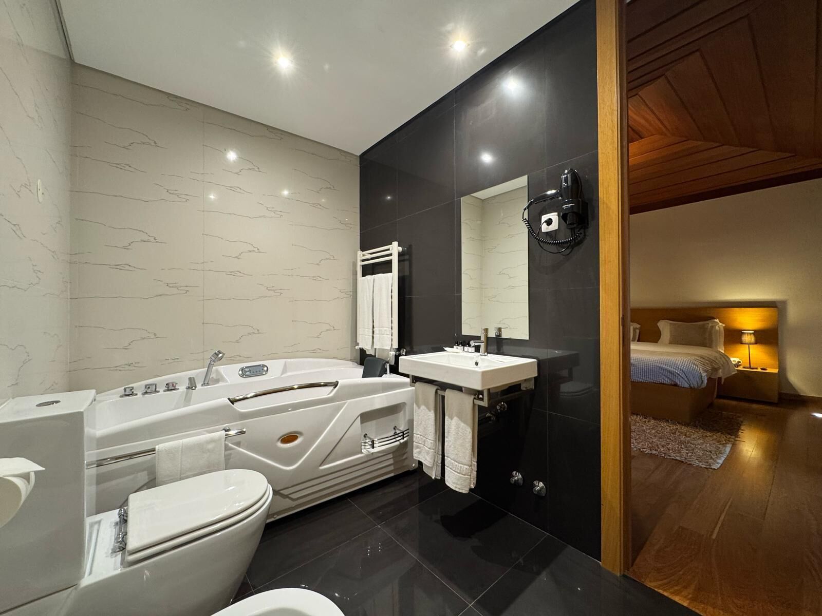 superior double room, jetted tub | 1 bedroom, premium bedding, desk, blackout curtains