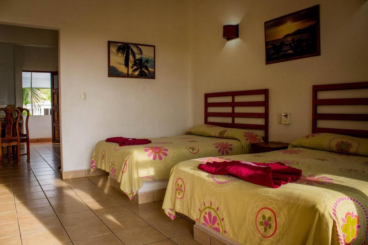 Individually furnished, blackout curtains, iron/ironing board