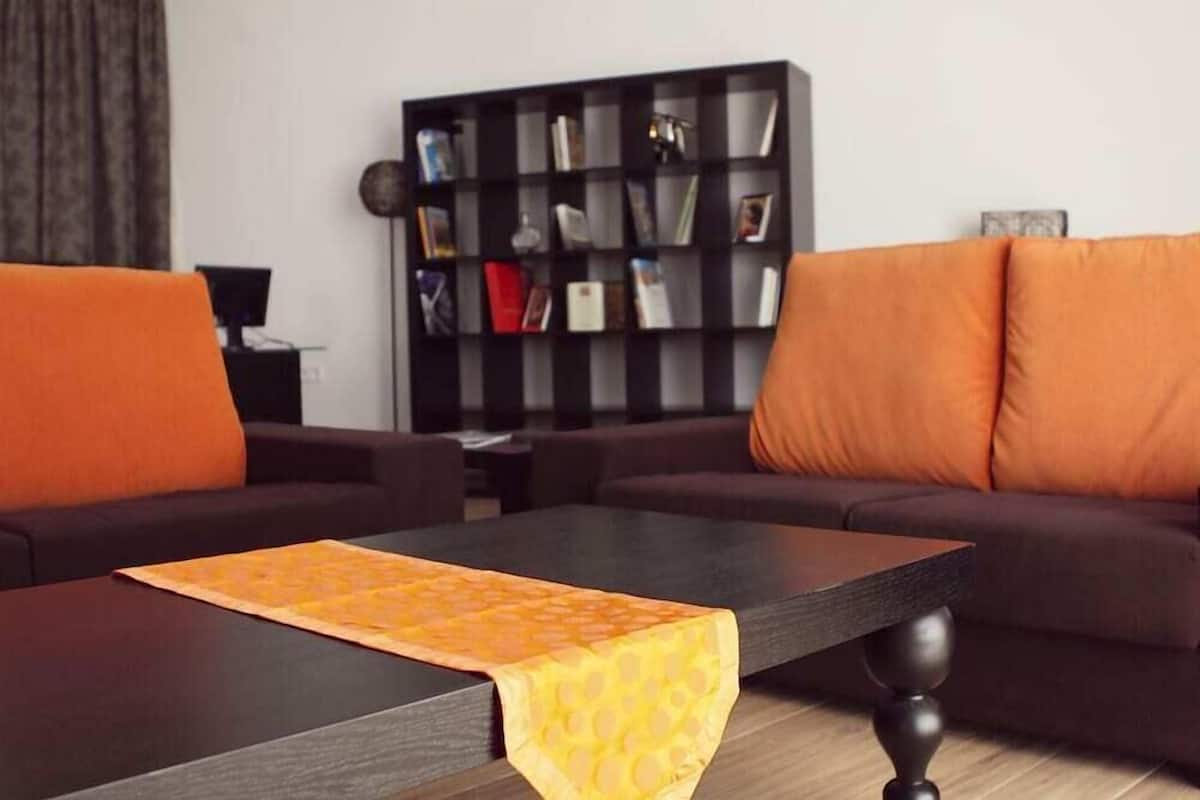 flat-screen tv, video game console, first-run films