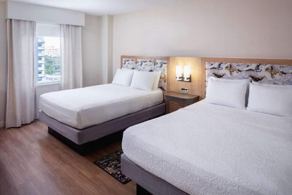 Hypo-allergenic bedding available, in-room safe, desk, blackout drapes