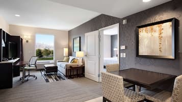 One Bedroom Suite with One King Bed Sofa Bed | In-room safe, desk, laptop workspace, soundproofing