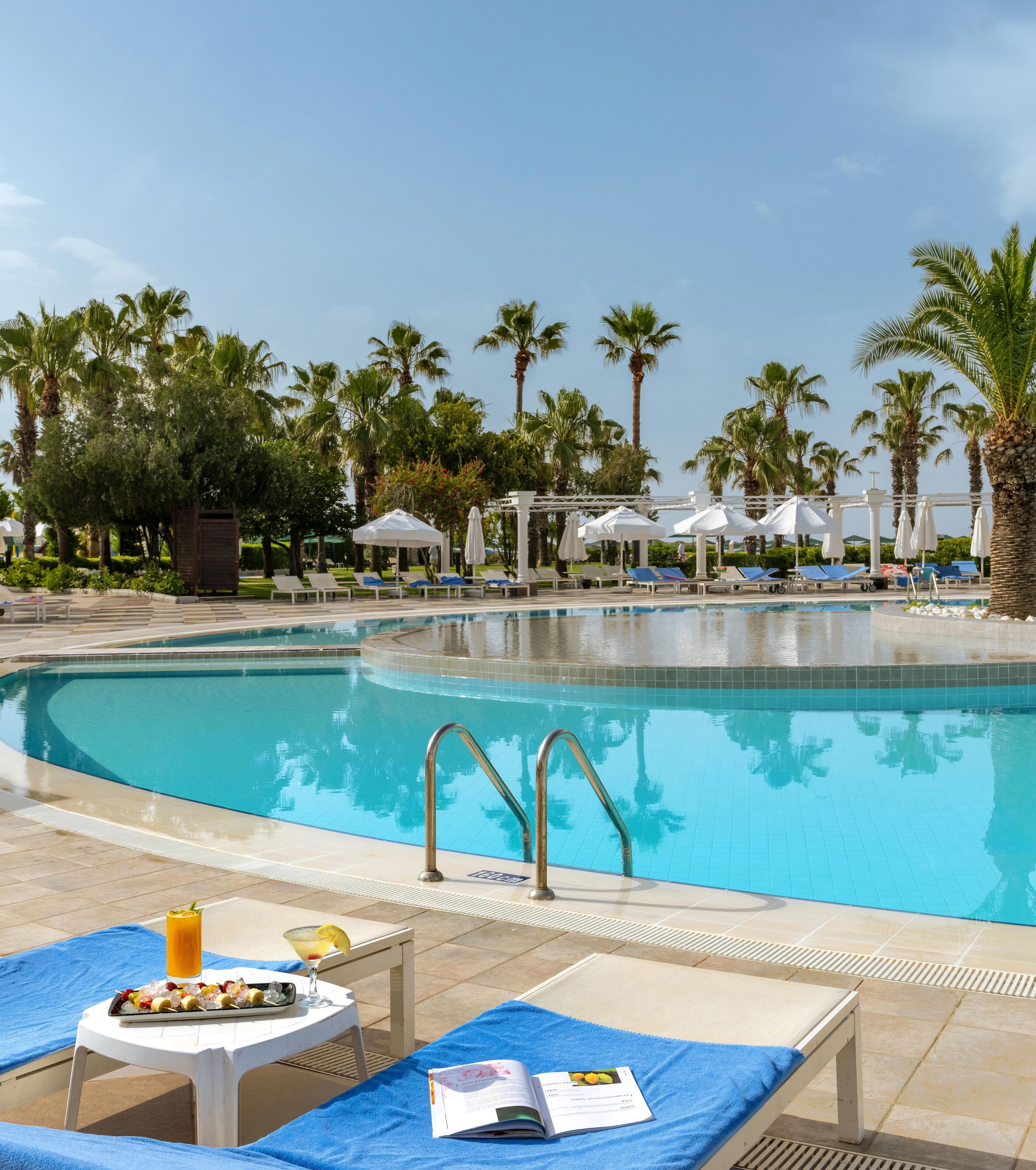 Indoor pool, 2 outdoor pools, pool umbrellas, sun loungers