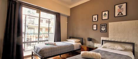 Standard Twin Room, Shared Bathroom | Iron/ironing board, free WiFi, bed sheets