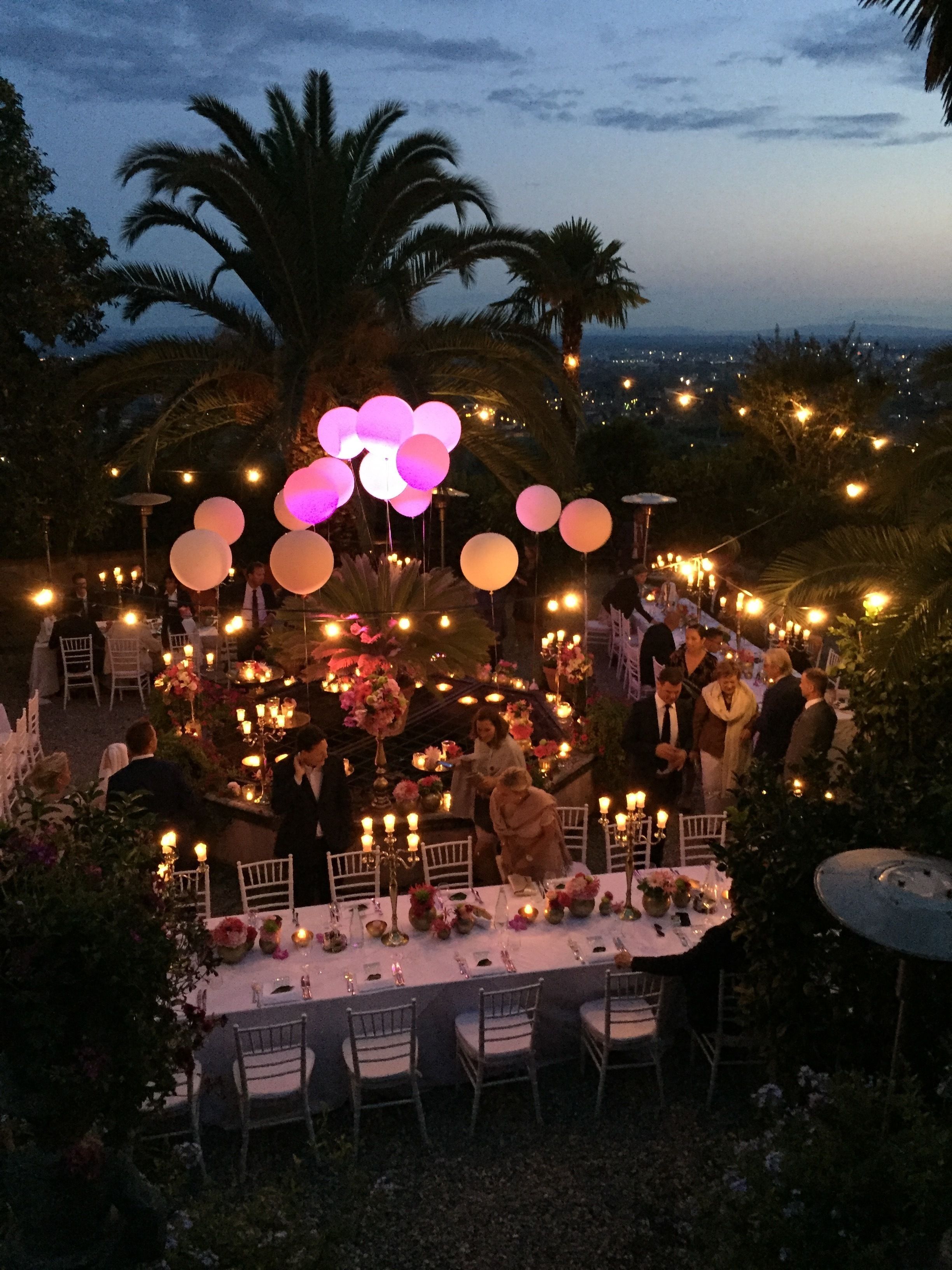 outdoor banquet area