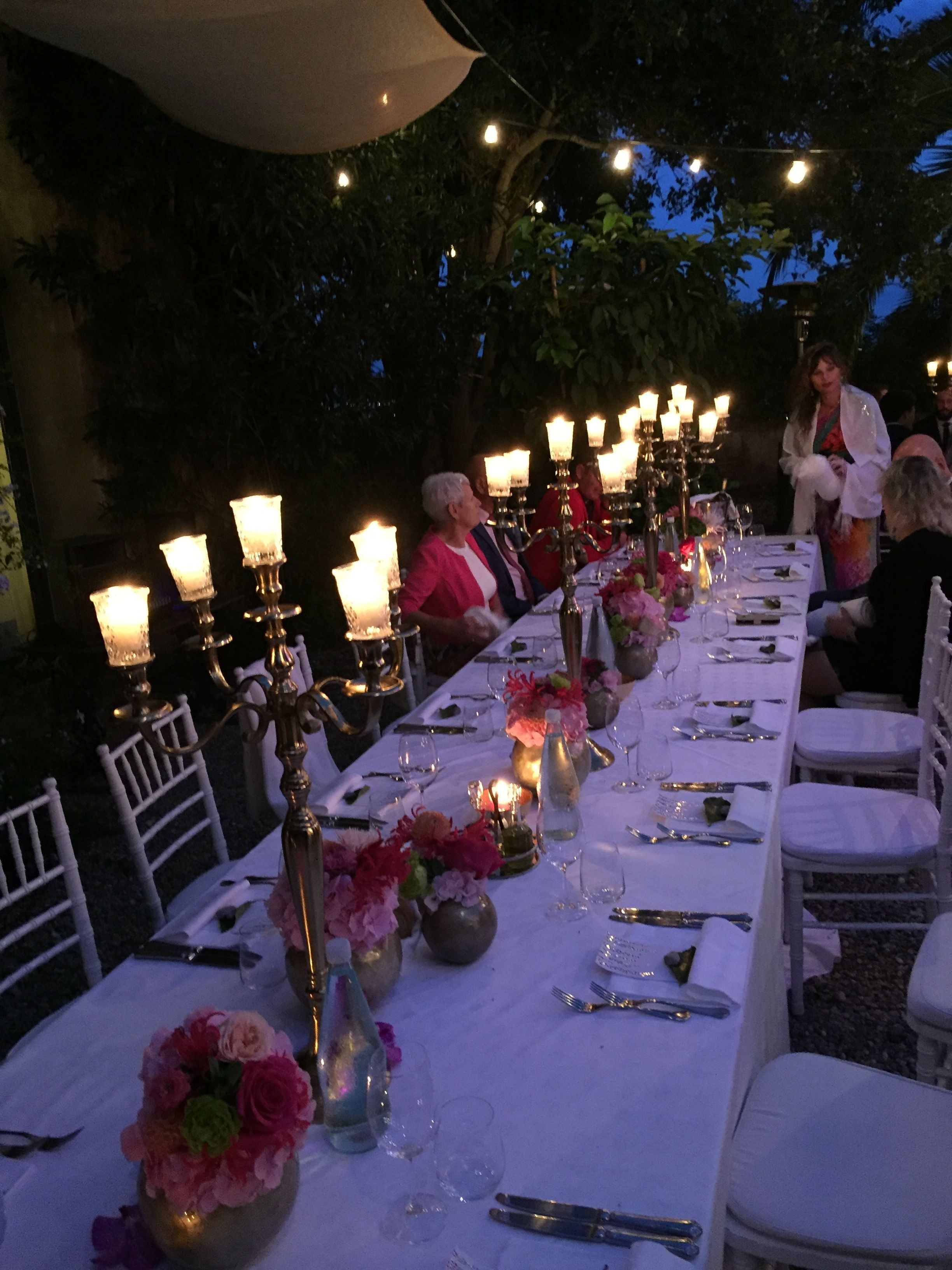 outdoor banquet area