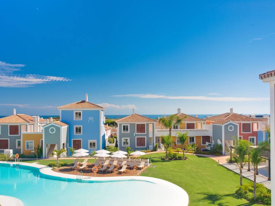 Seasonal outdoor pool, pool umbrellas, pool loungers