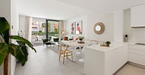 Appartement, 3 slaapkamers | 1 slaapkamer, luxe beddengoed, donsdekens, een kluis op de kamer
