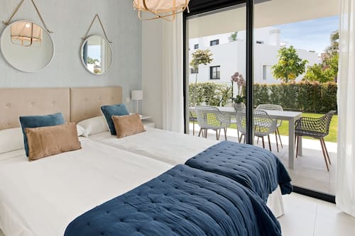 Apartamento, 2 habitaciones, terraza o jardín (Modern Collection) | 1 habitación, ropa de cama de alta calidad y edredón