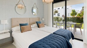 Apartamento, 2 habitaciones, terraza o jardín (Modern Collection) | 1 dormitorio, ropa de cama de alta calidad, edredones de plumas