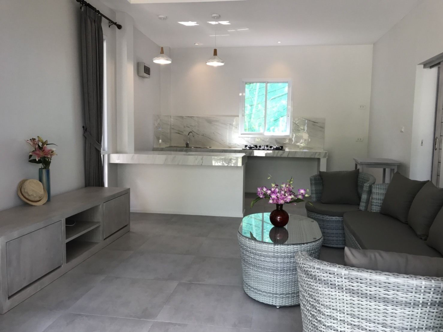 Superior-Villa, 1 Schlafzimmer, Gartenblick | Wohnbereich