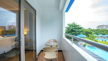 Deluxe Double or Twin Room, 2 Double Beds, Non Smoking | Balcony view