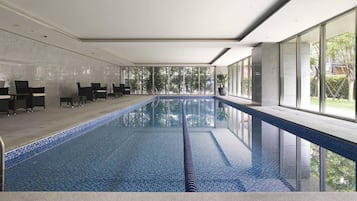 Indoor pool, lifeguards on site