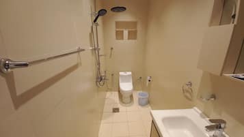 Douche, serviettes fournies