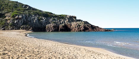 Beach umbrellas, beach towels