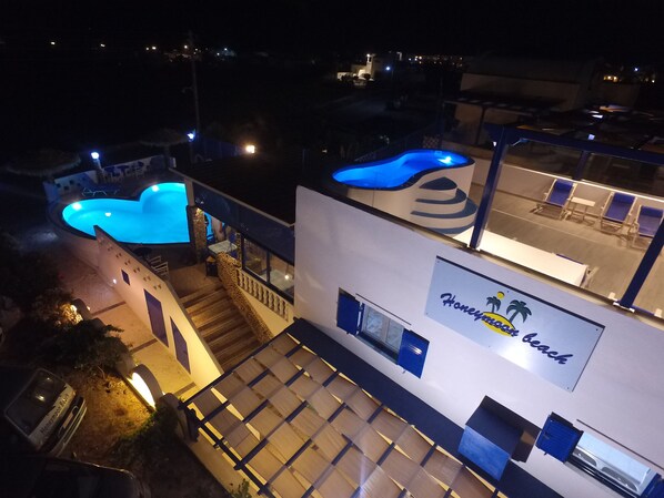 Front of property – evening/night