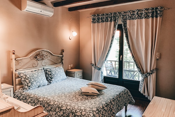 Double Room (Meteora View) | Premium bedding, down comforters, pillowtop beds, minibar