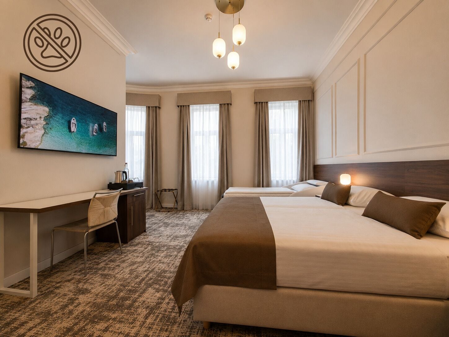 Family Double Room, 1 Queen Bed with Sofa bed | Premium bedding, minibar, in-room safe, desk