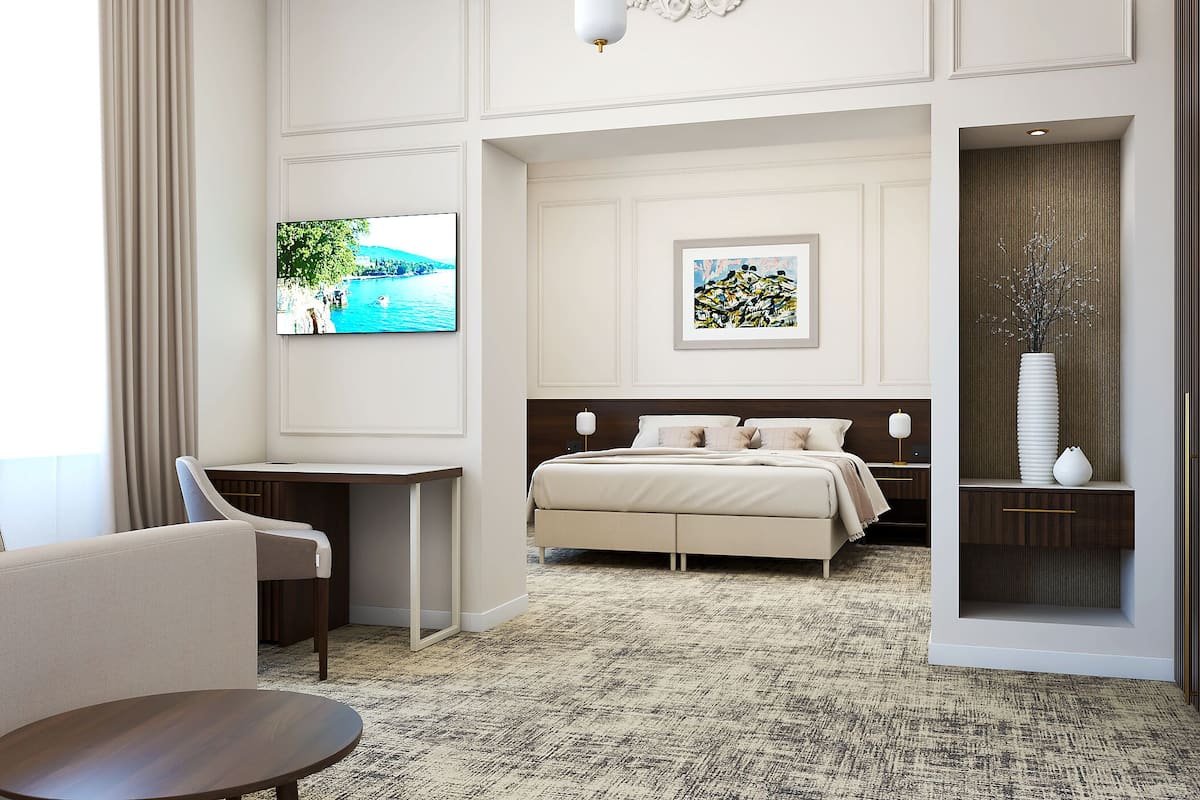 Hochwertige Bettwaren, Minibar, Zimmersafe, Schreibtisch