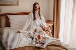 Ropa de cama de alta calidad y minibar