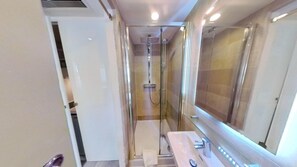 Dusche, Regendusche, Designer-Toilettenartikel, Haartrockner