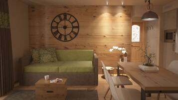 Apartment, 2 Bedrooms | Living area