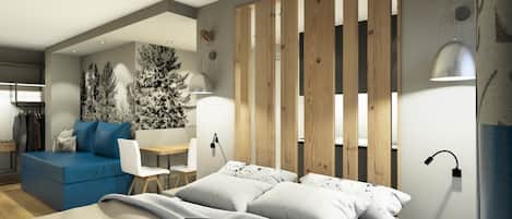 1 chambre, couette en duvet d'oie, coffres-forts dans les chambres