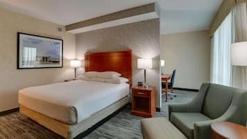 Pillowtop beds, desk, laptop workspace, blackout drapes
