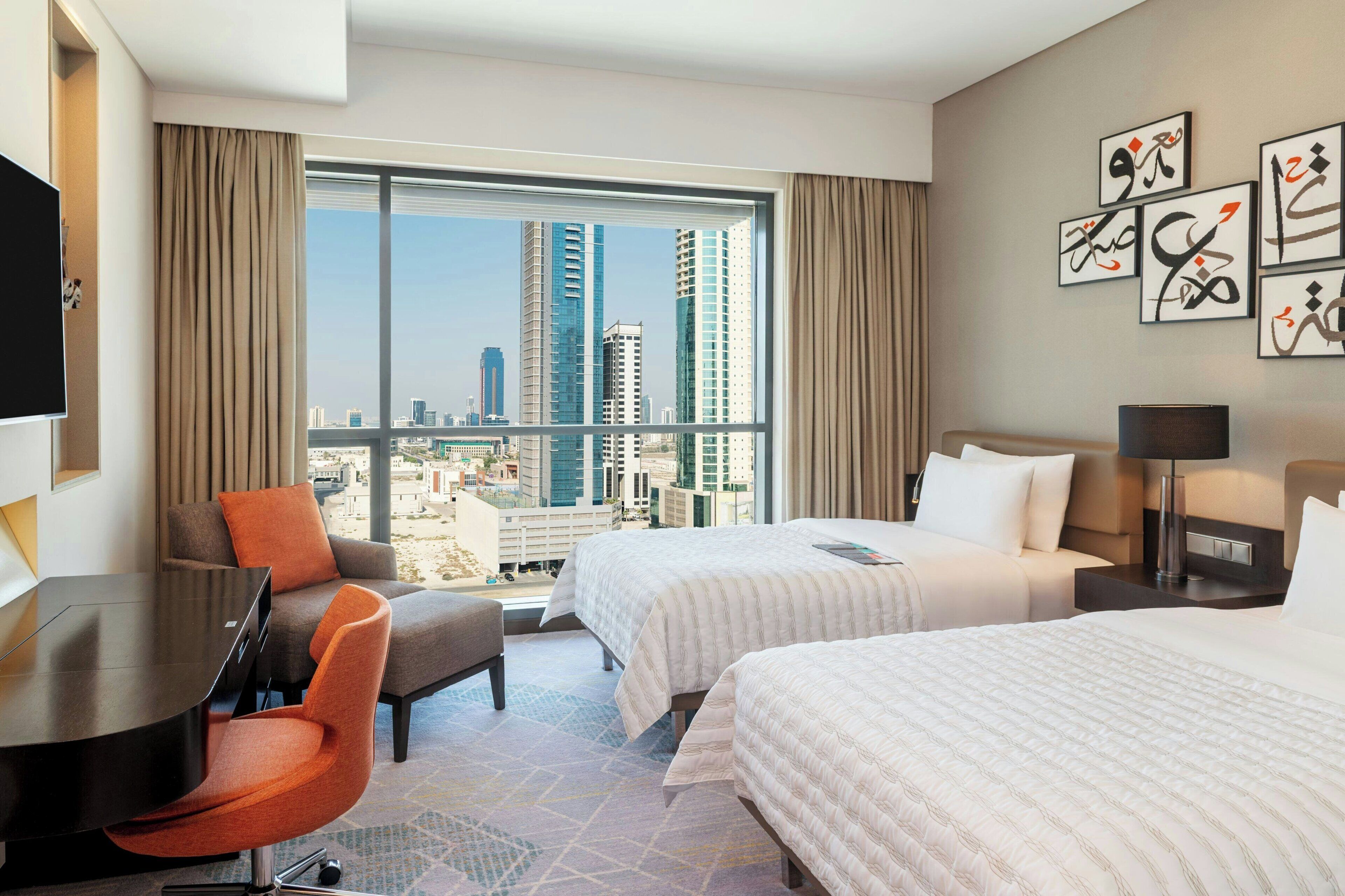 Hypo-allergenic bedding, down duvets, pillow-top beds, minibar