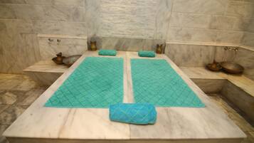 Turkish bath/hammam, body treatments, facials, manicures and pedicures