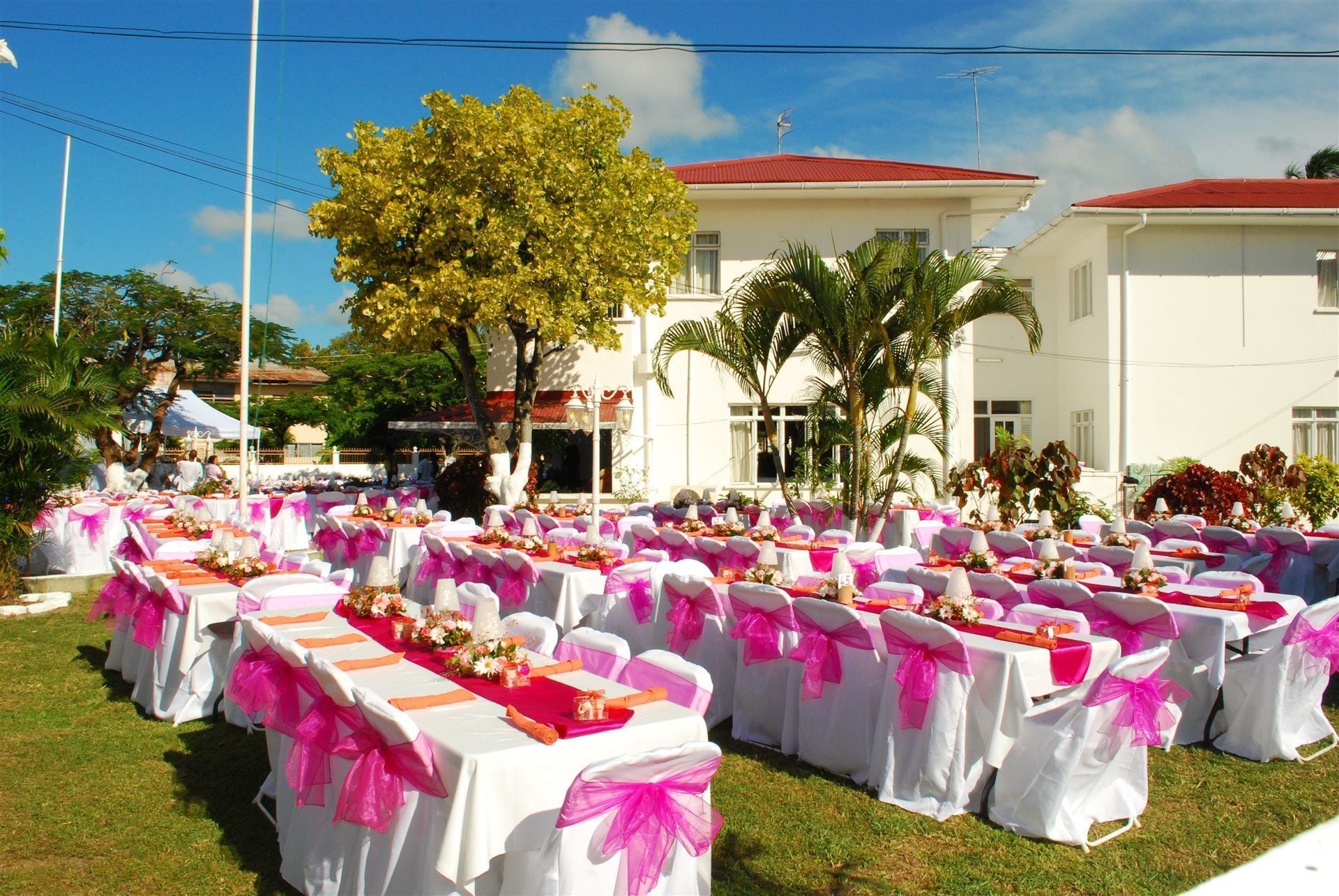 outdoor wedding area