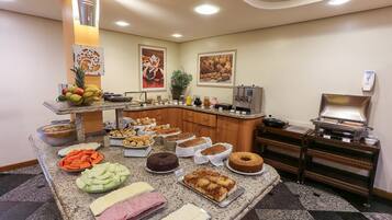 Free daily buffet breakfast