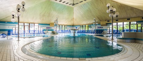 Indoor pool, outdoor pool