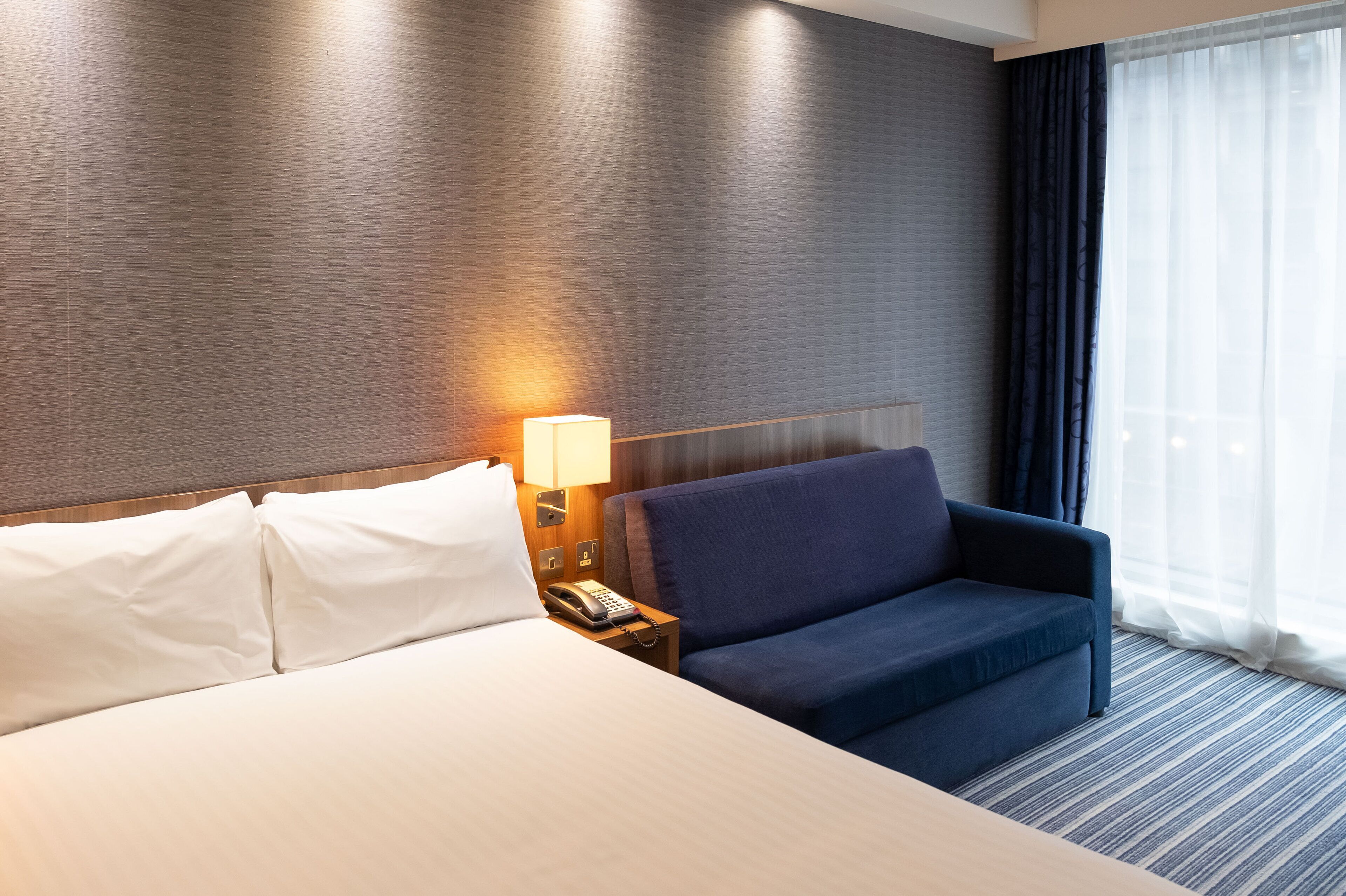 hypo-allergenic bedding, in-room safe, desk, laptop workspace