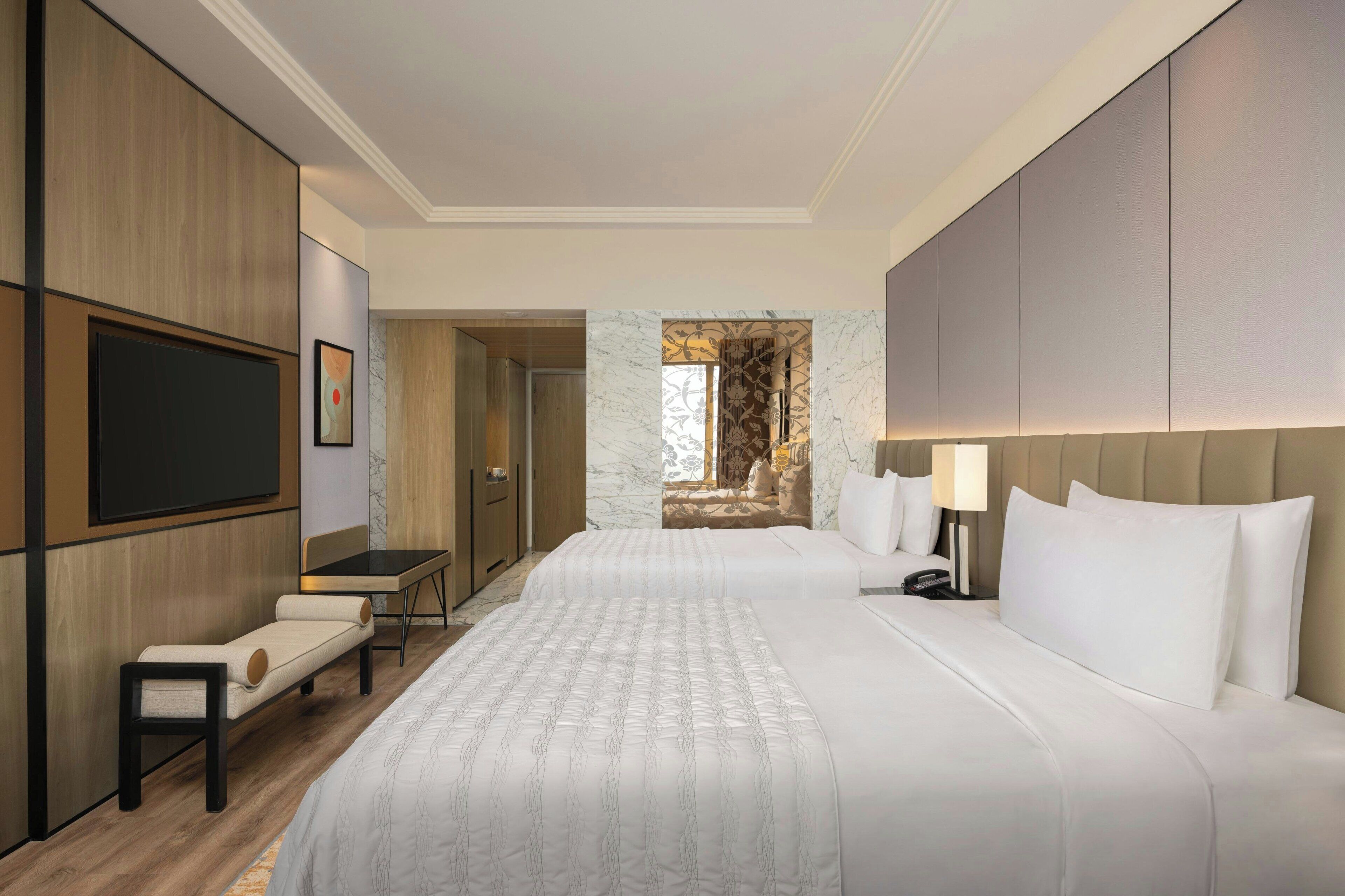 Premier Room, 2 Single Beds (view) | Premium bedding, minibar, in-room safe, desk
