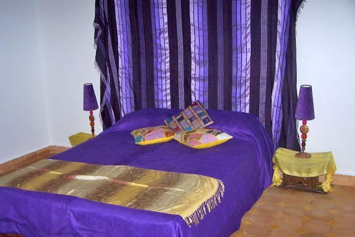 premium bedding, memory-foam beds, desk, blackout curtains