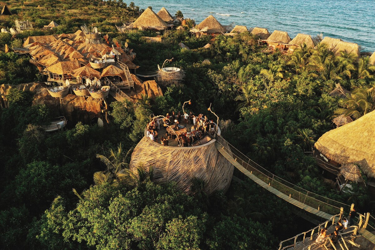 people dining at azulik tulum resort
