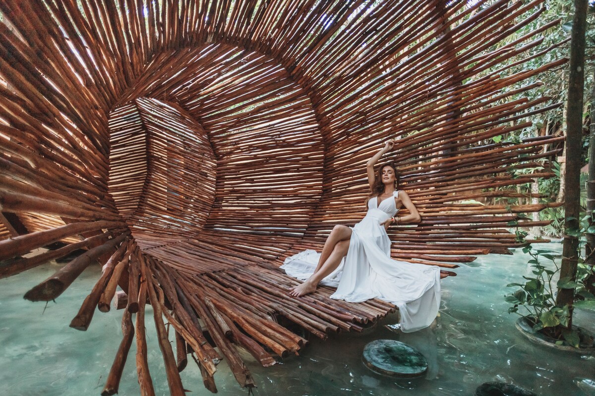 woman at Azulik Tulum hotel