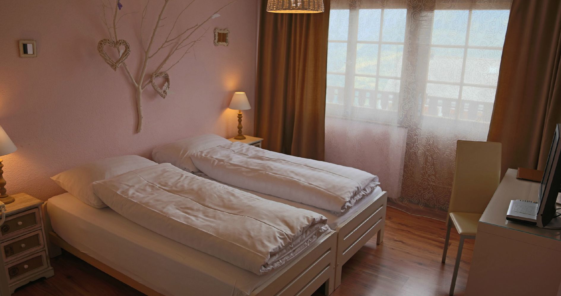 premium bedding, pillow-top beds, desk, iron/ironing board