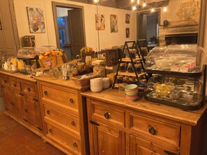 Daily buffet breakfast (EUR 12 per person)