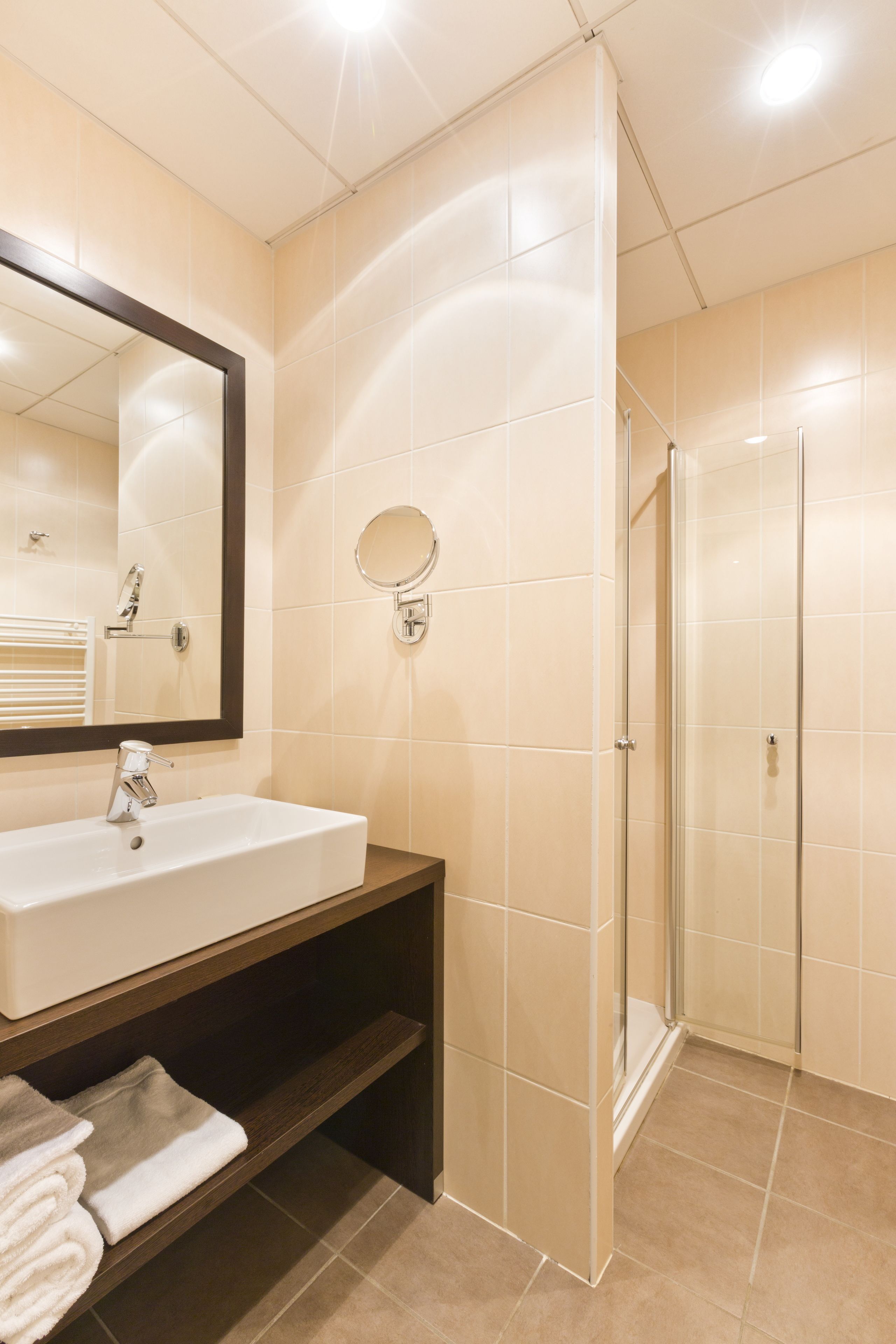 free toiletries, hair dryer, towels