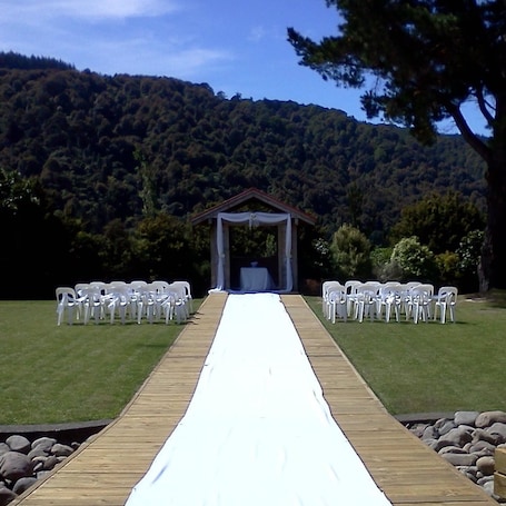 Outdoor wedding area