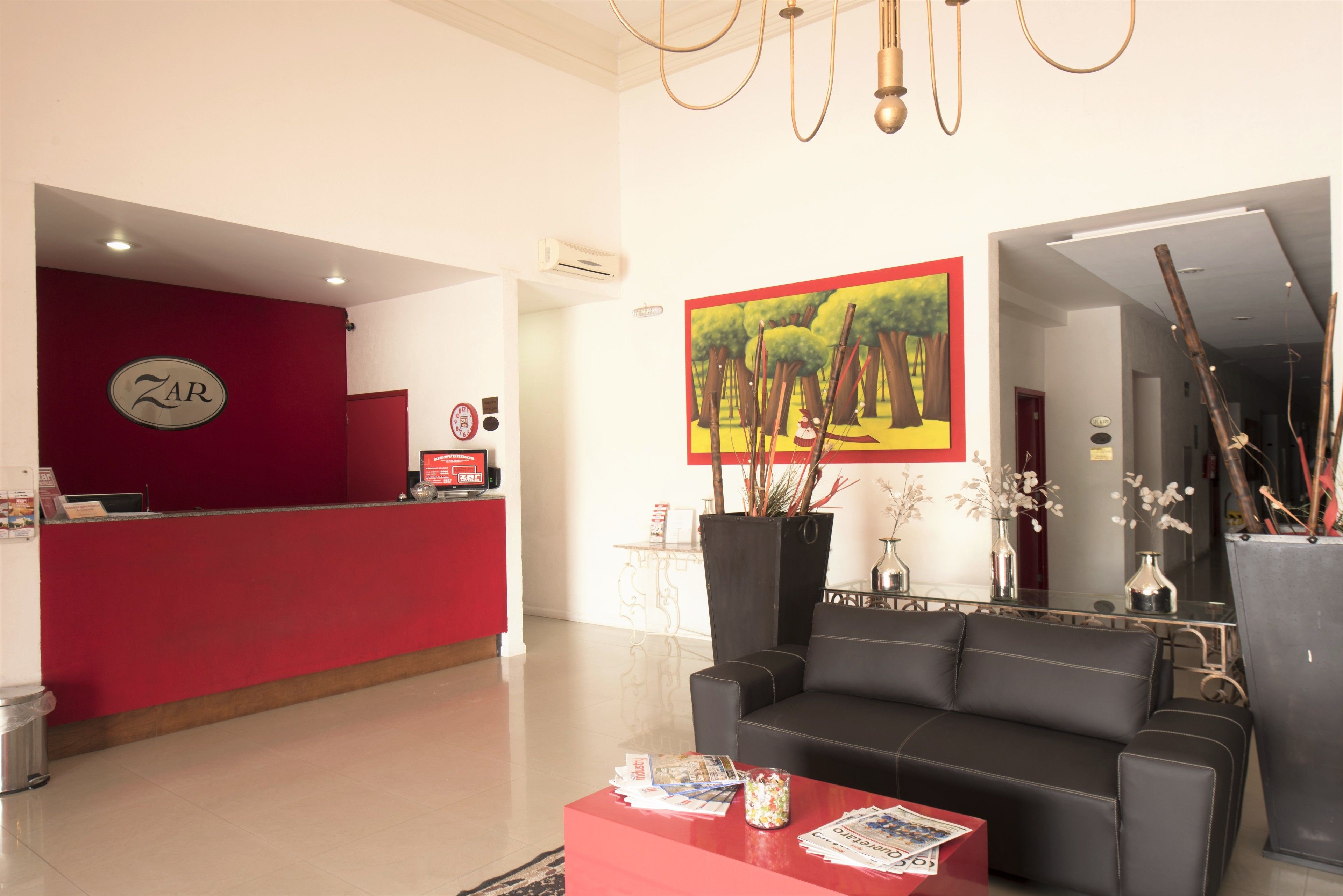 Mostrador para check-in y check-out