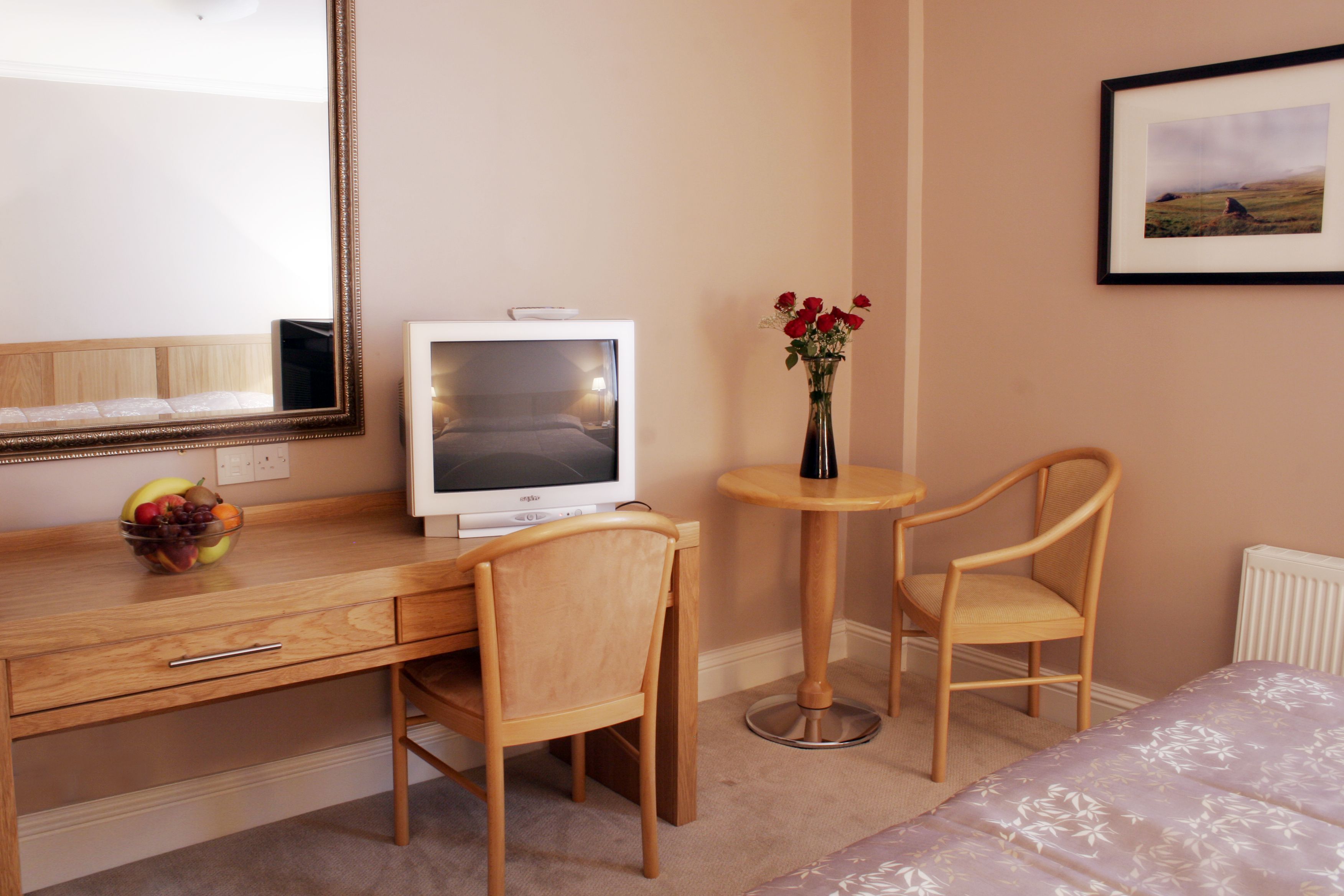 individually decorated, individually furnished, desk, iron/ironing board